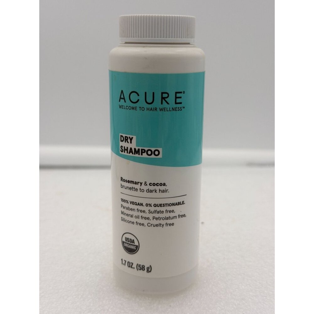 Acure Dry Shampoo For Brunette to Dark Hair 100% Vegan